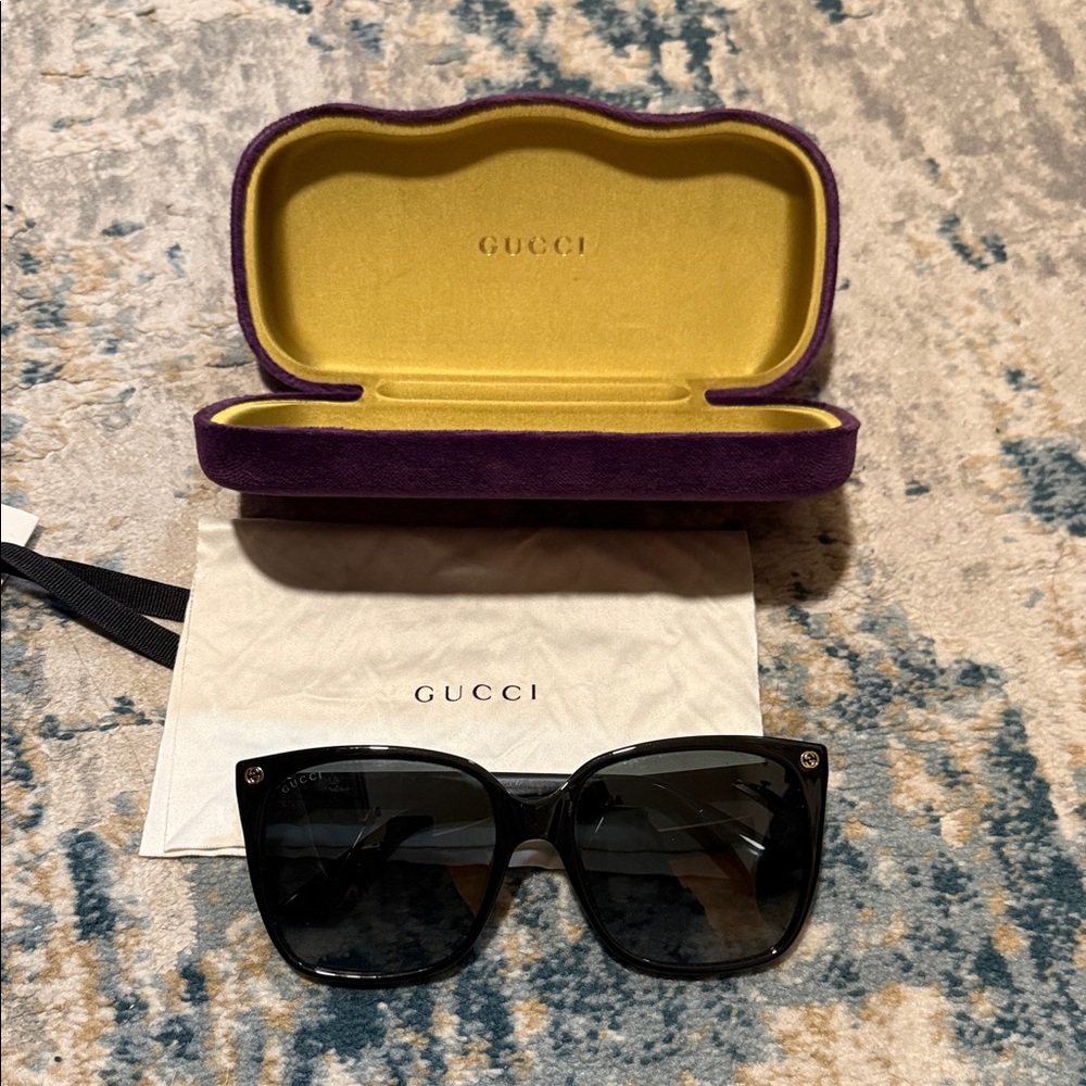 Gucci Black Square Sunglasses